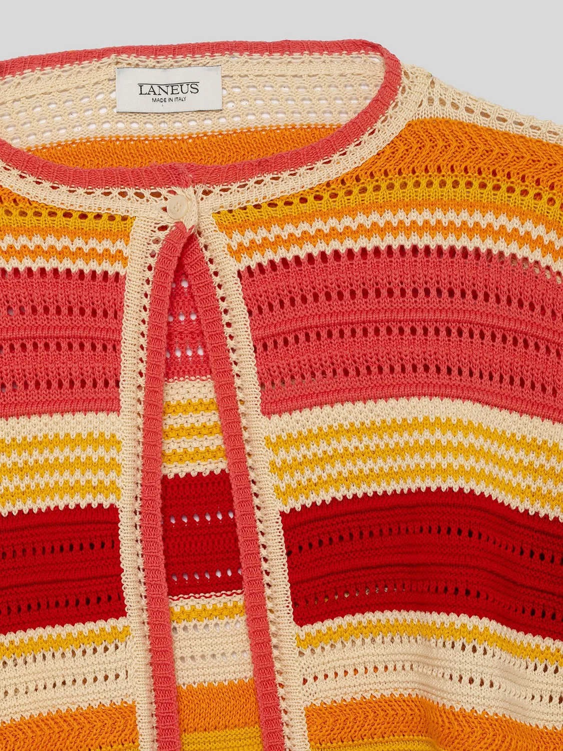 Laneus Multicolor cardigan pink bomuld