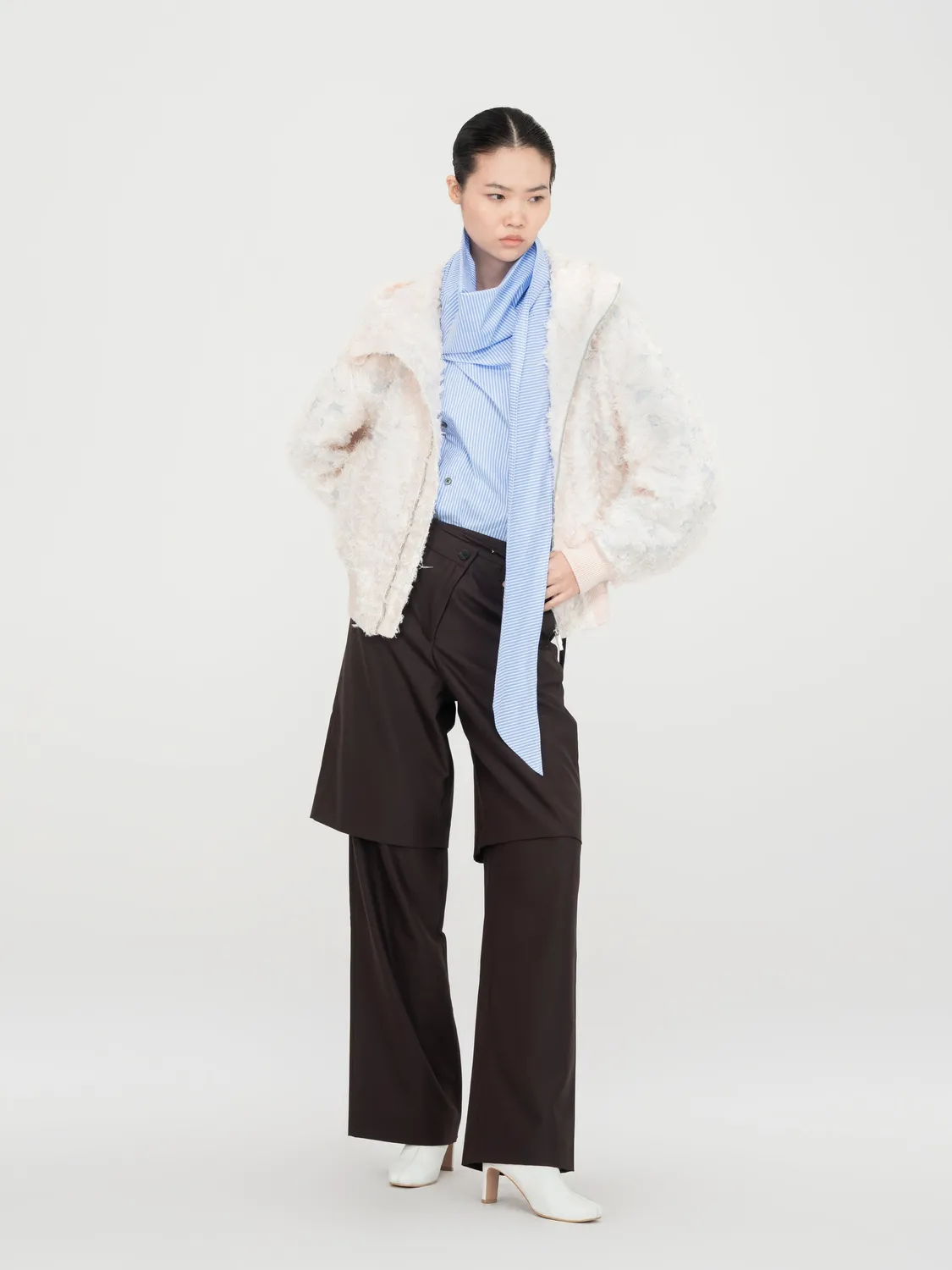Feng Chen Wang Dark Brown 2-in-1 bukser brune