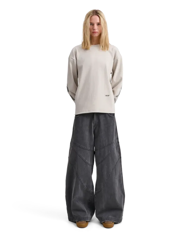 Alis Joshua langærmet t-shirt offwhite rib