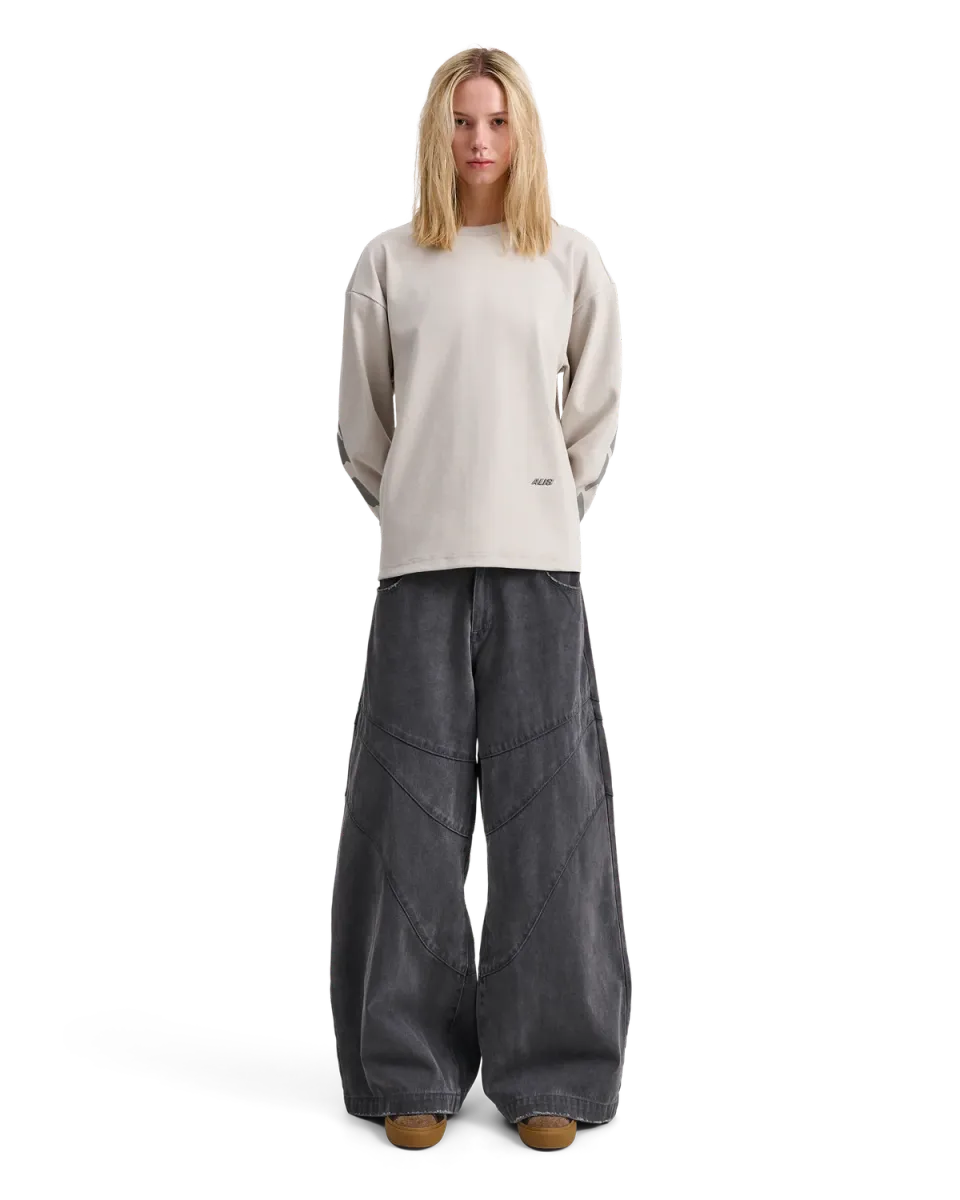 Alis Joshua langærmet t-shirt offwhite rib