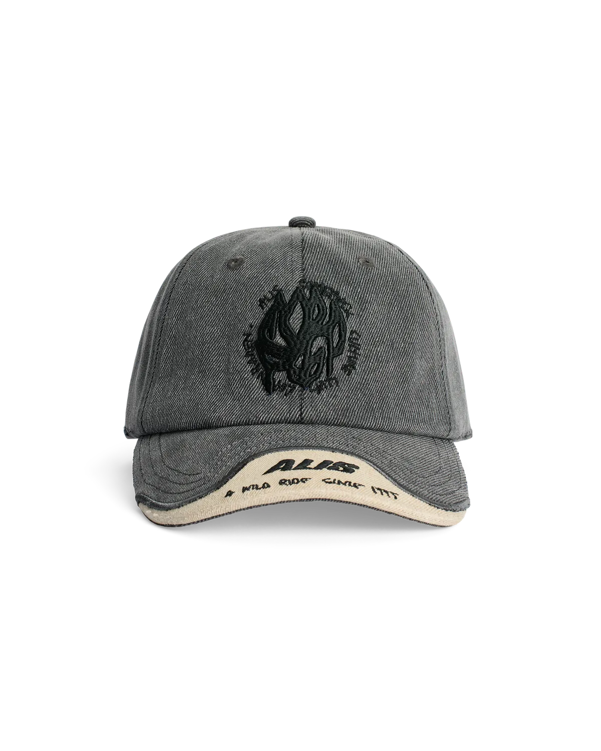 Alis Koston kasket washed grey bomuld
