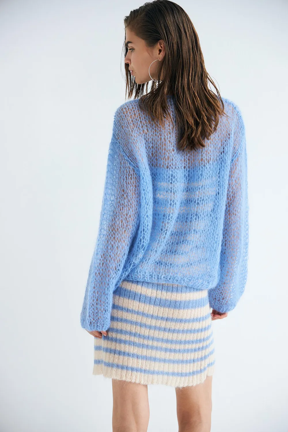 DAWNXDARE GINA-ONE cardigan 630 blue mohair