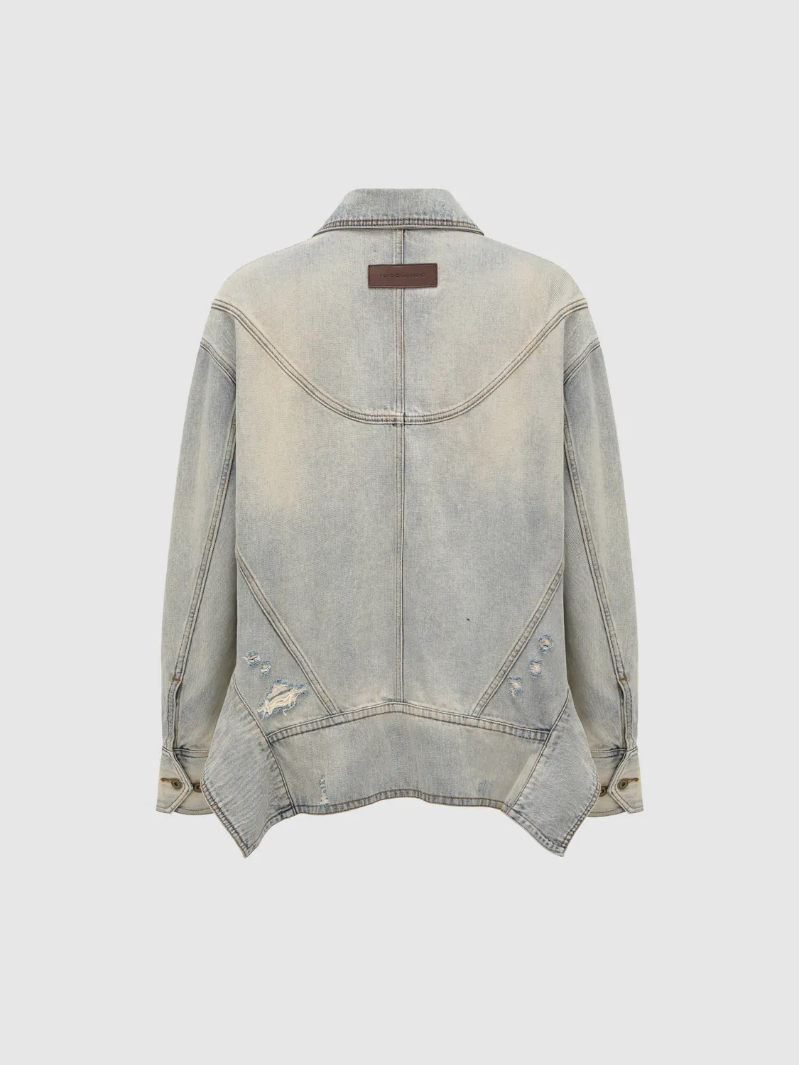 Feng Chen Wang Inverted Distressed denimjakke