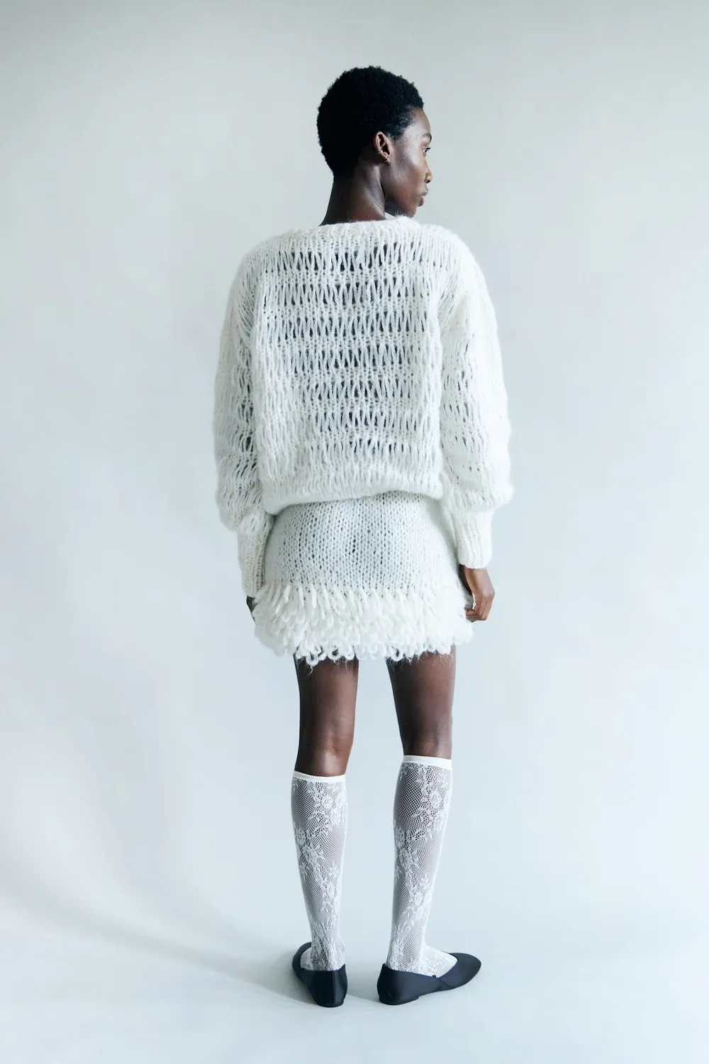 DAWNXDARE Coco sweater 102 Chalk mohairblanding hvid