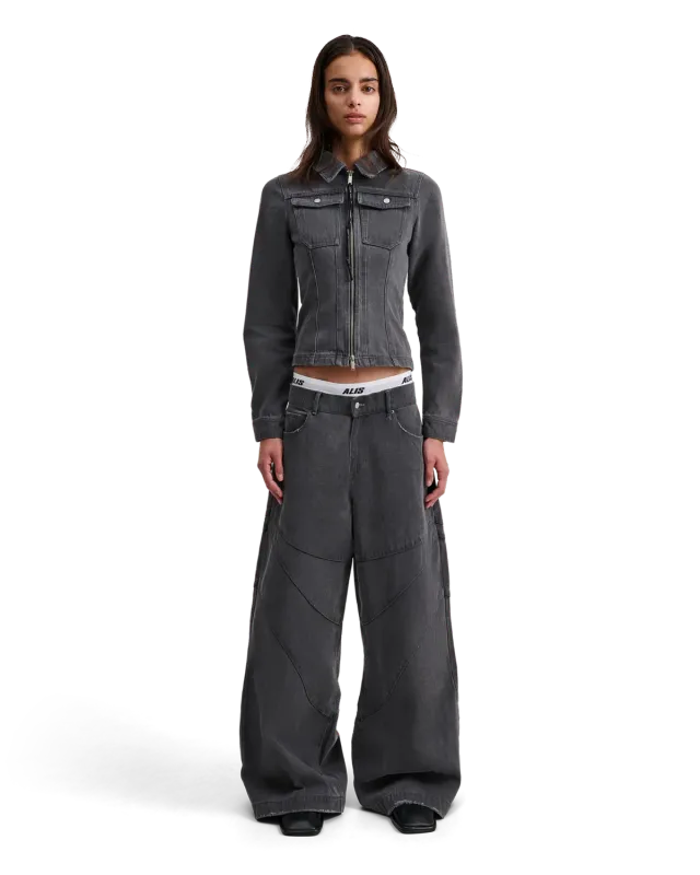 Alis Danie Barrel Denim Pants jeans grå barrel