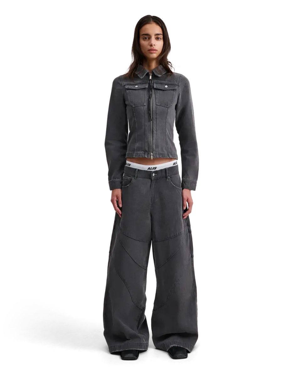 Alis Danie Barrel Denim Pants jeans grå barrel