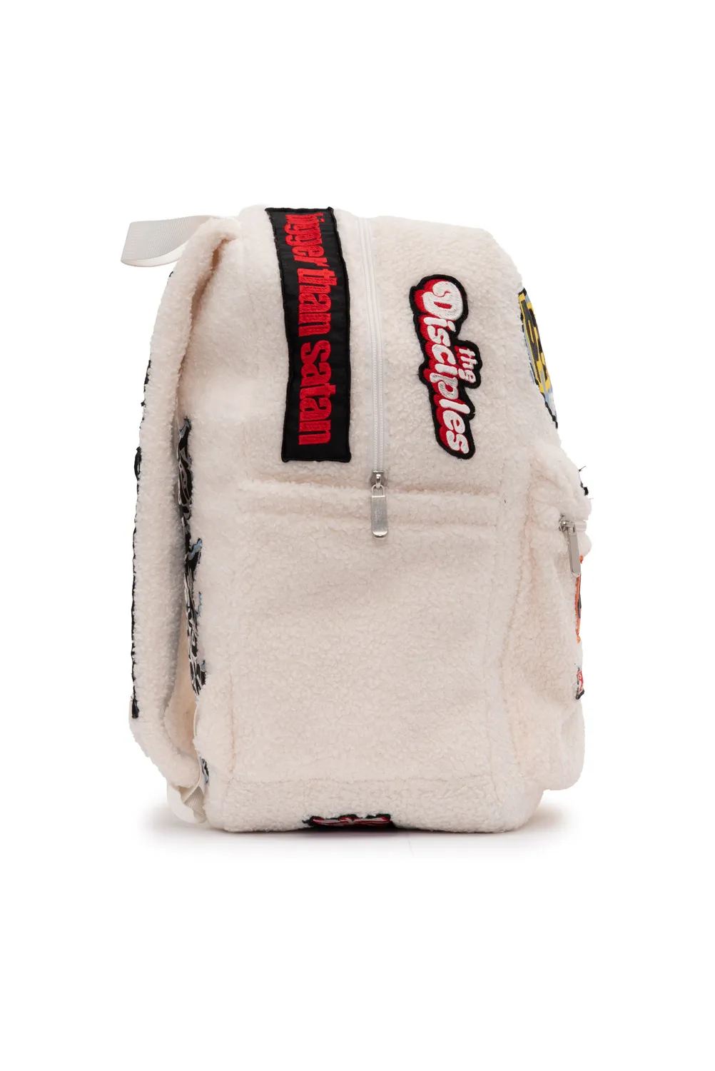 Hellstar Sherpa Patchwork rygsæk hvid teddy
