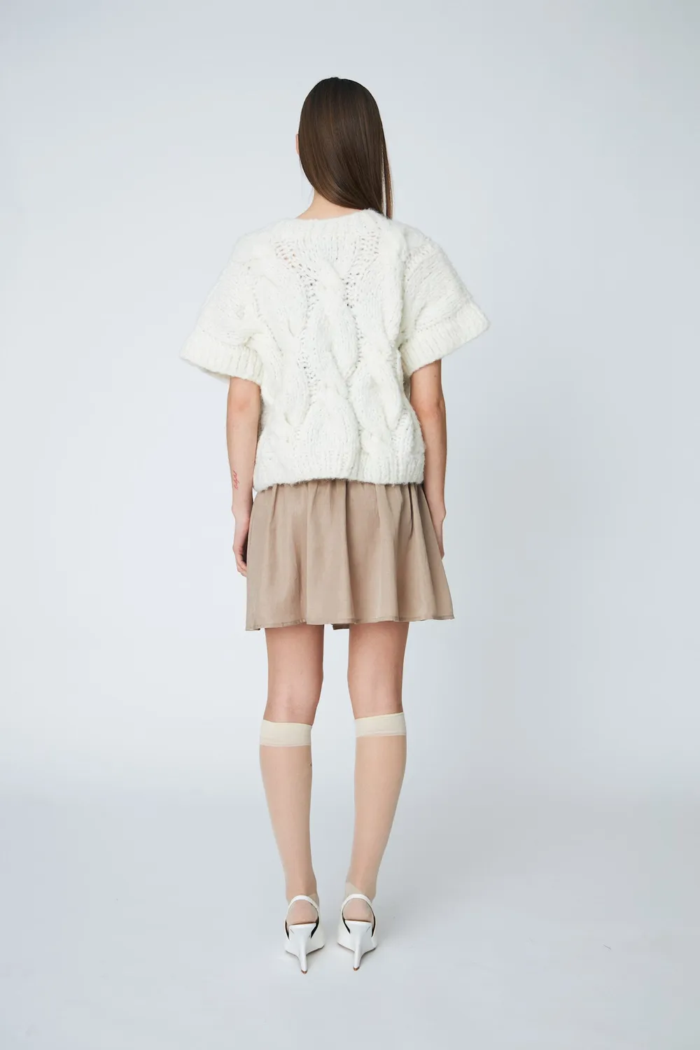 DAWNXDARE Capri Torsade pullover chalk alpakauld