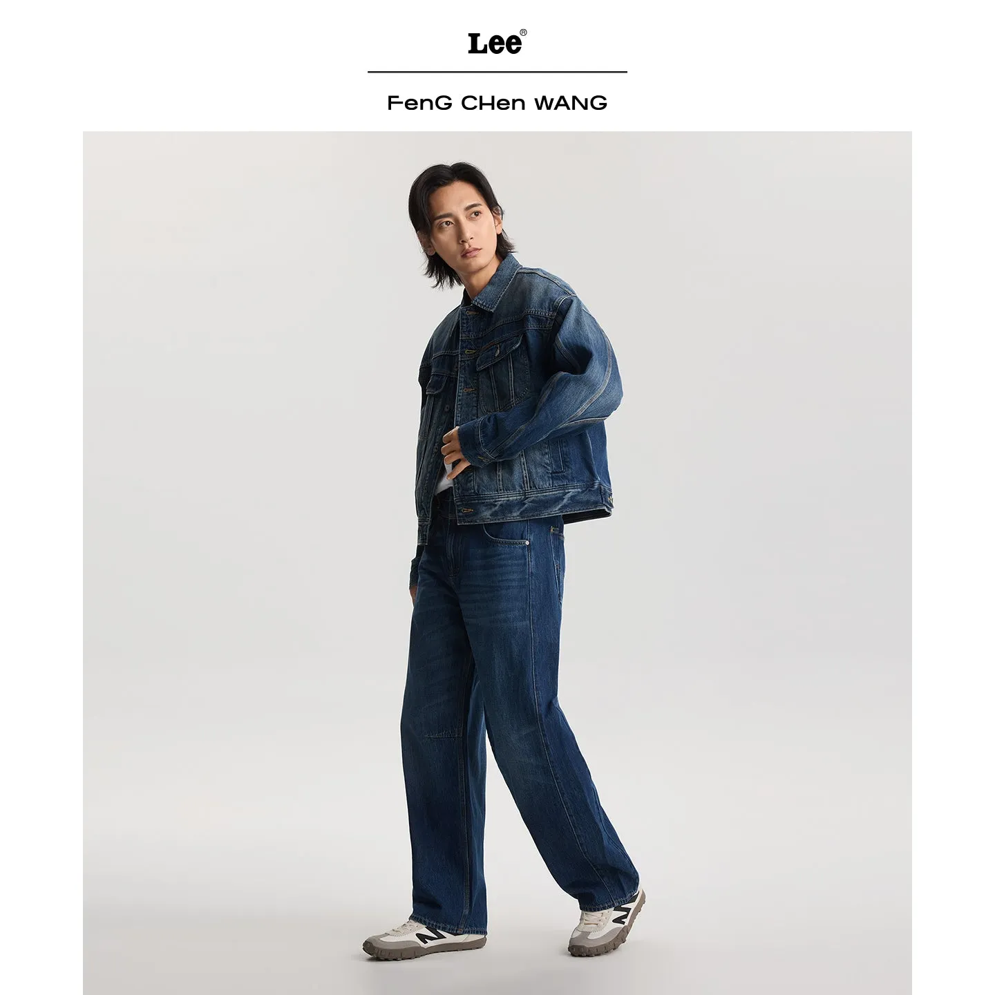 Lee x Feng Chen Wang five-pocket jeans herre blå