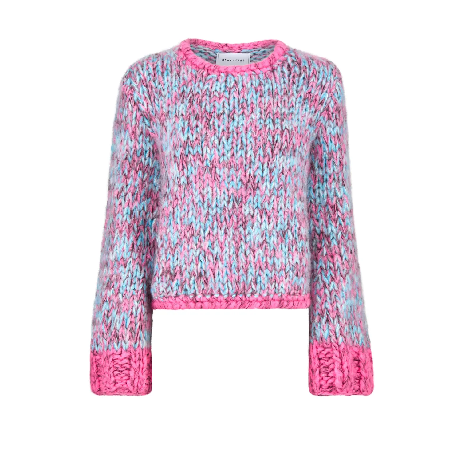 DAWNXDARE Panda pullover pink blue chunky strik