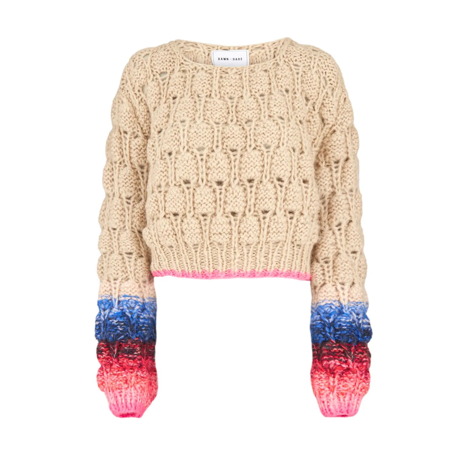 DAWNXDARE Angel cropped sweater very pink bobler
