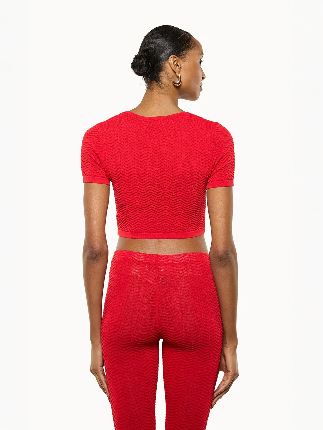 Laneus Knitted Top rød viskose slim fit