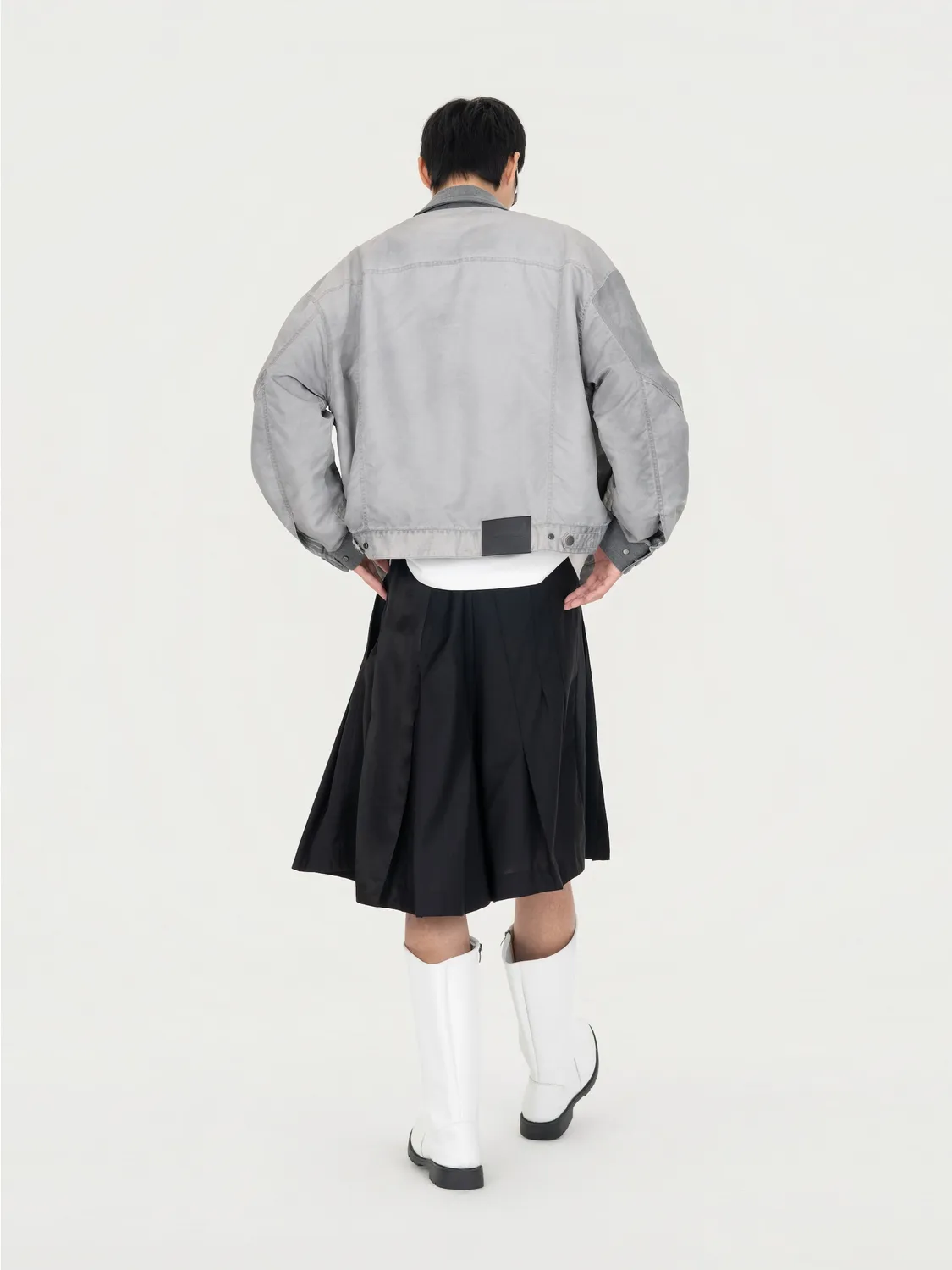 Feng Chen Wang Sandwashed Nylon jakke XS-XL grå let