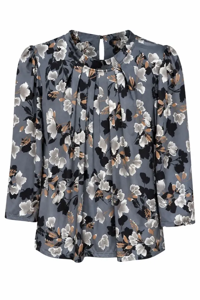 IN FRONT Grazia bluse jersey knap nakke