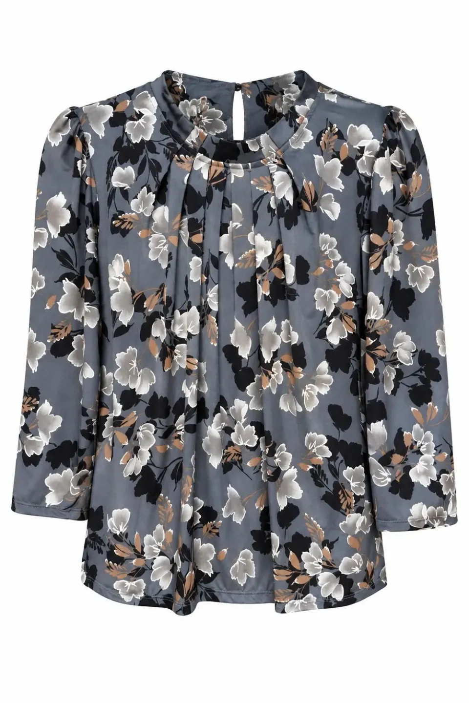 IN FRONT Grazia bluse jersey knap nakke