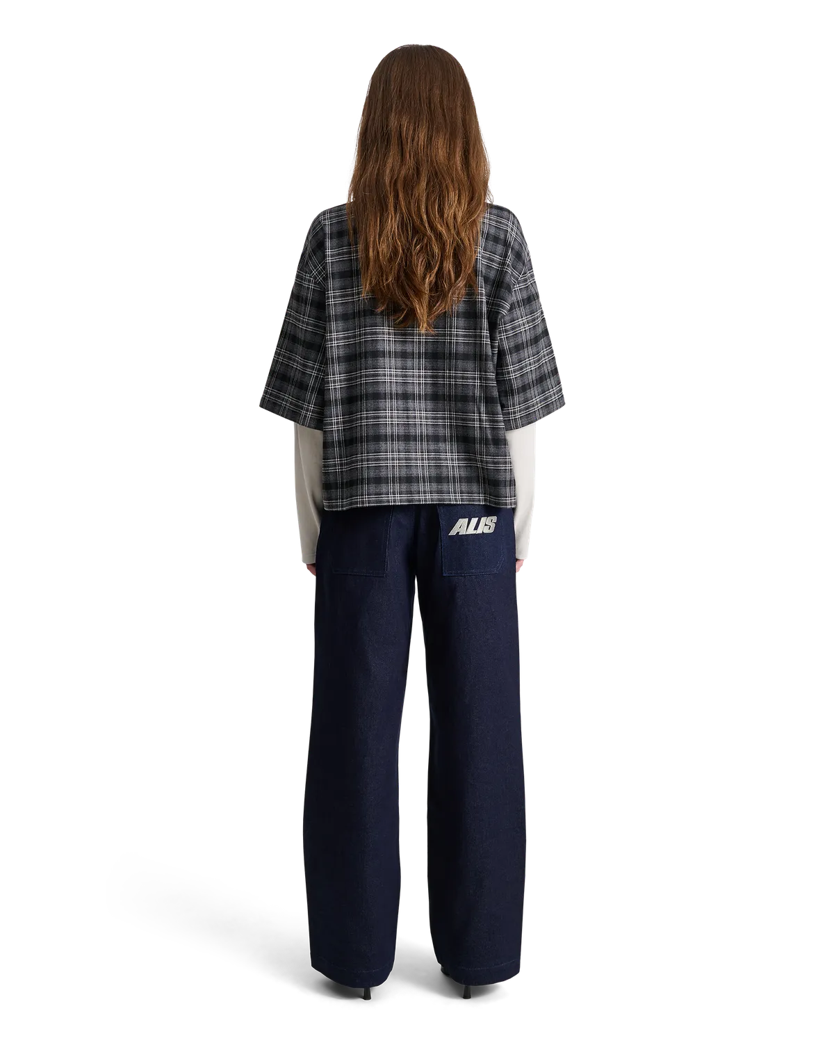 Alis Tody Double Layered Skjorte Grey Black Tartan