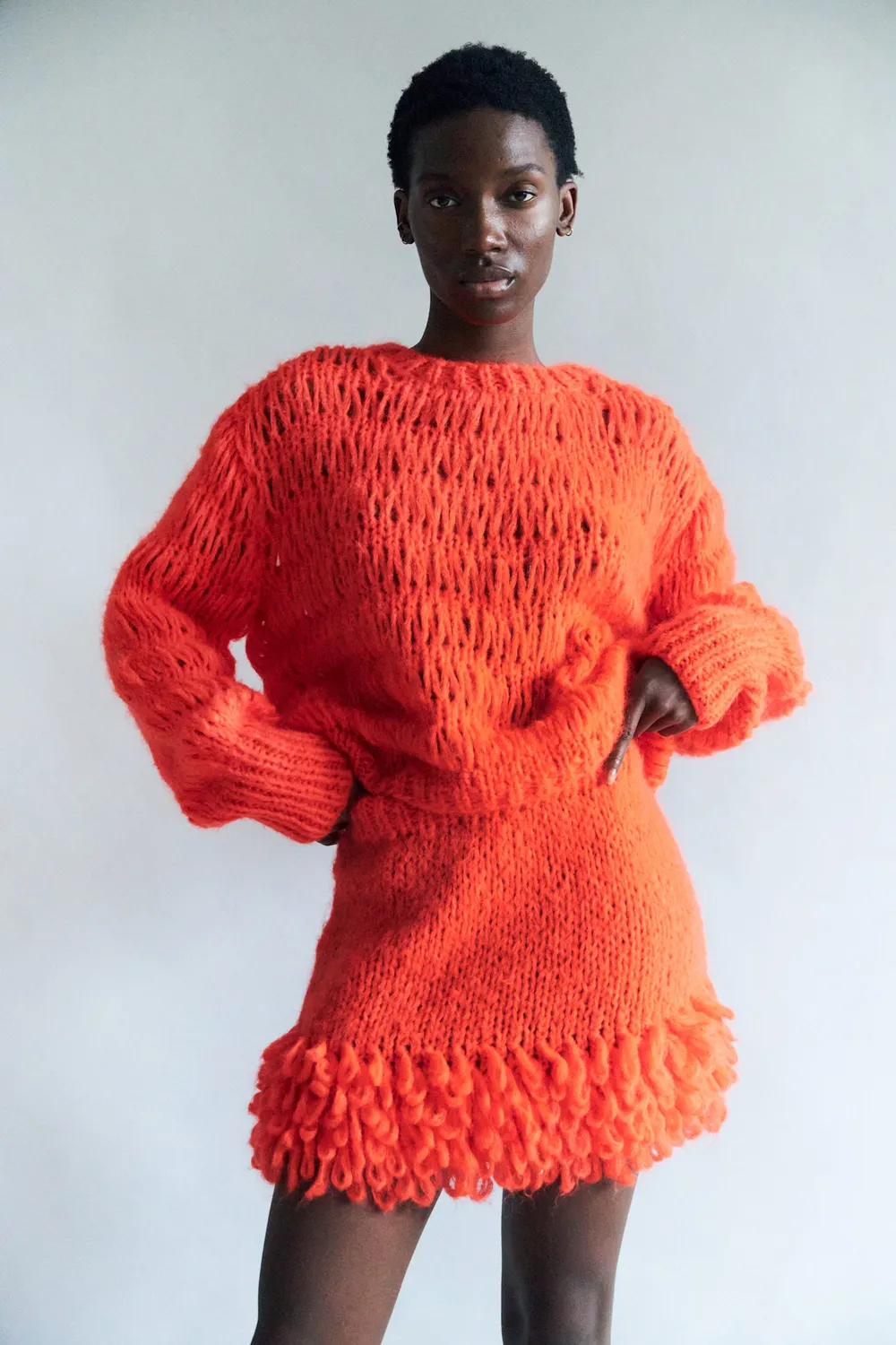 DAWNXDARE COCO 335 sweater rød loopstrik