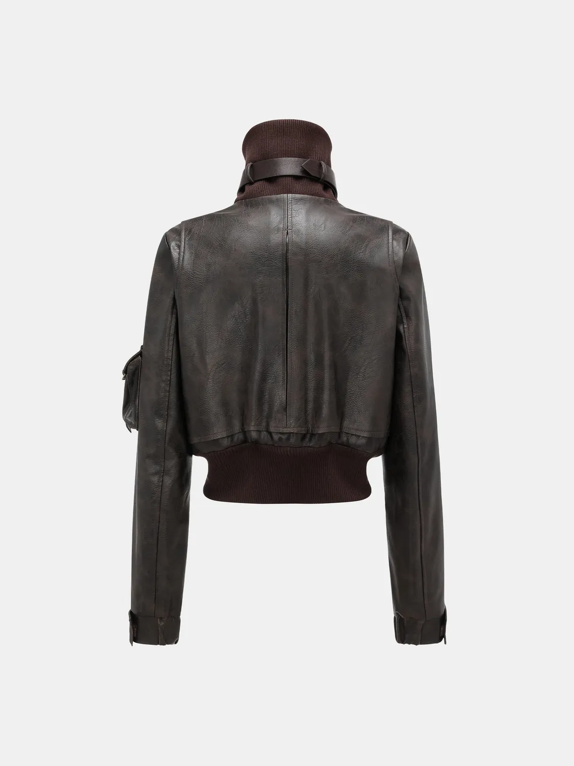 Feng Chen Wang deconstructed jakke brun kort