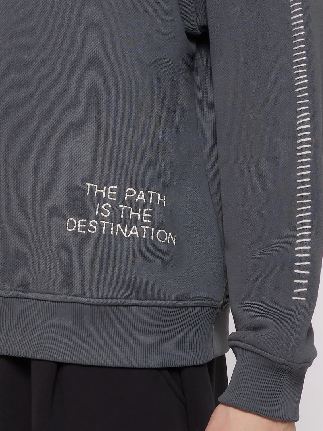 Laneus Boxy Fit polo sweatshirt grå bomuld