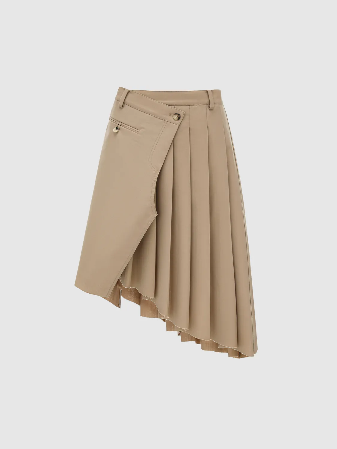 Feng Chen Wang Wrap nederdel khaki midi slå-om