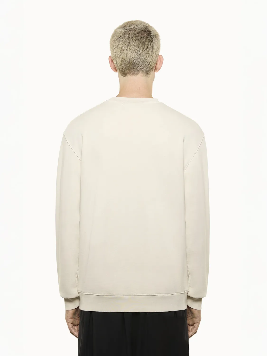 Laneus Crew Neck Cotton Sweatshirt sweatshirt creme