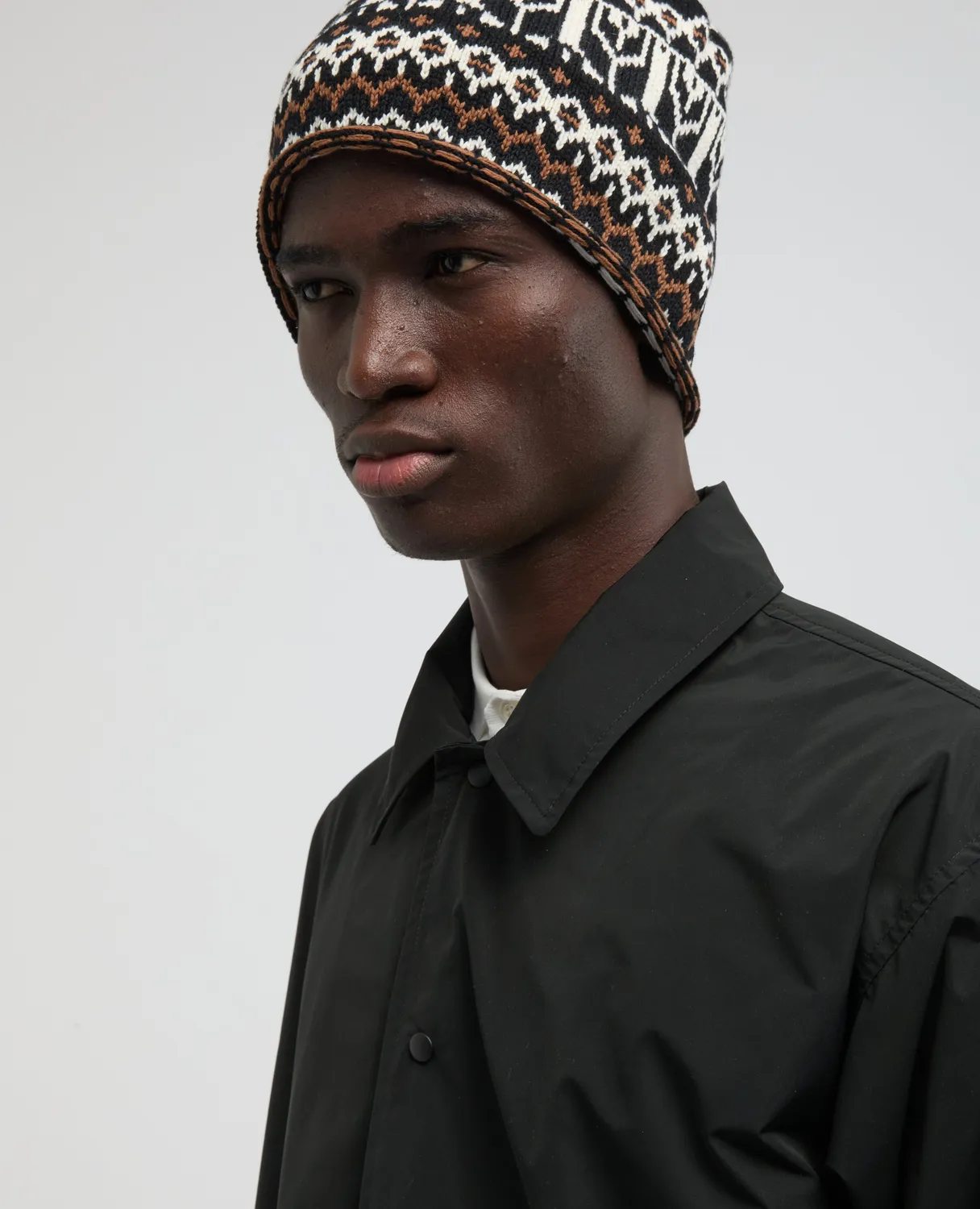 Aspesi hat sort bomuld hamp uld one size