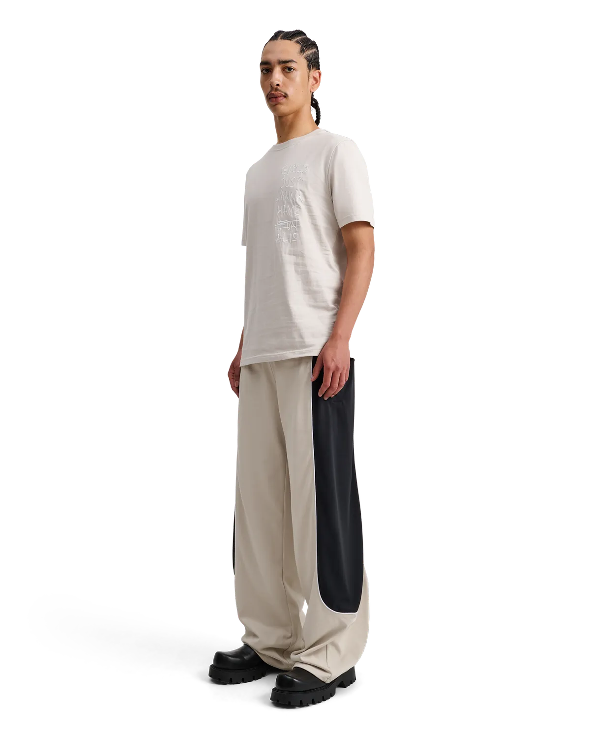 Alis Jeron Essential T-shirt Graphic Embroidery off white bomuld