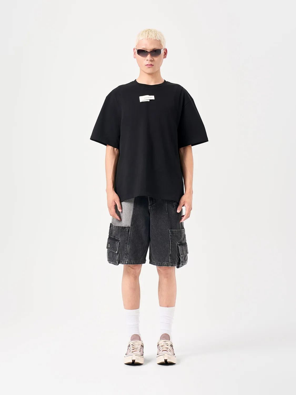 Feng Chen Wang 2-in-1 Deconstructed T-shirt sort lagdelt