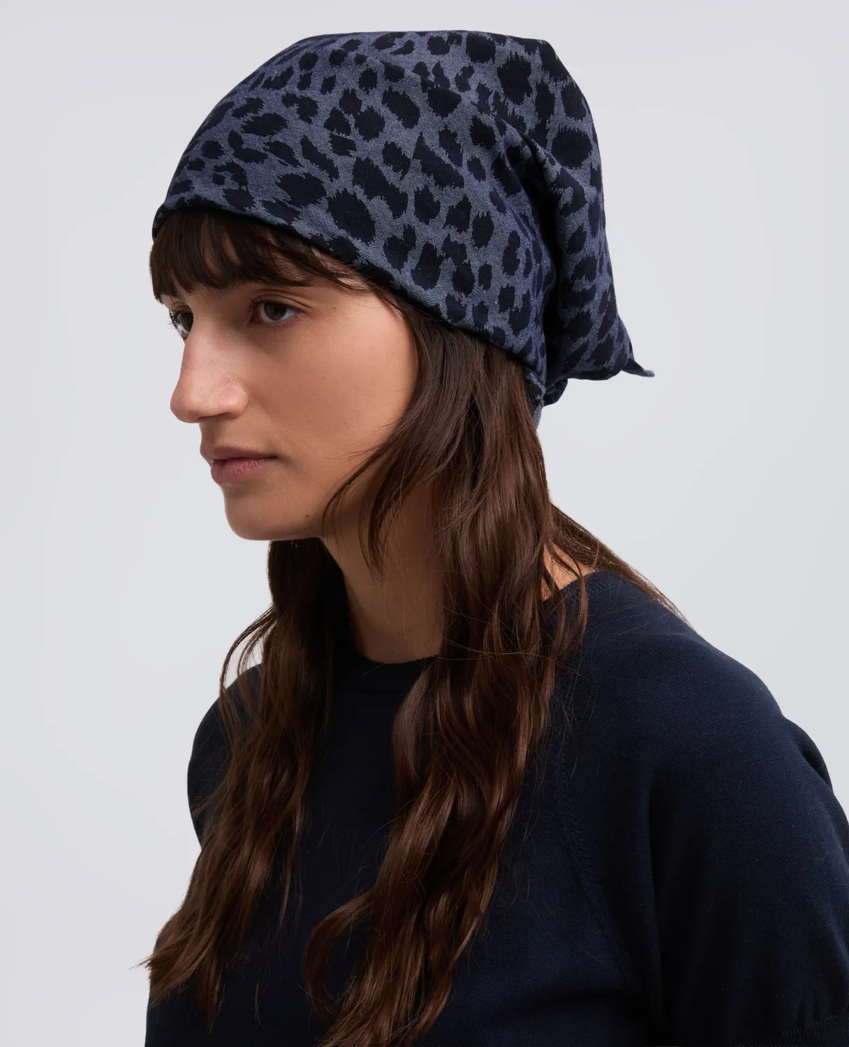 Aspesi Chambray tørklæde animalier bomuld