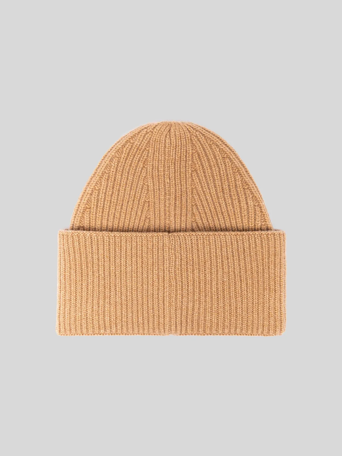 Laneus hue i cashmere camel ribstrik