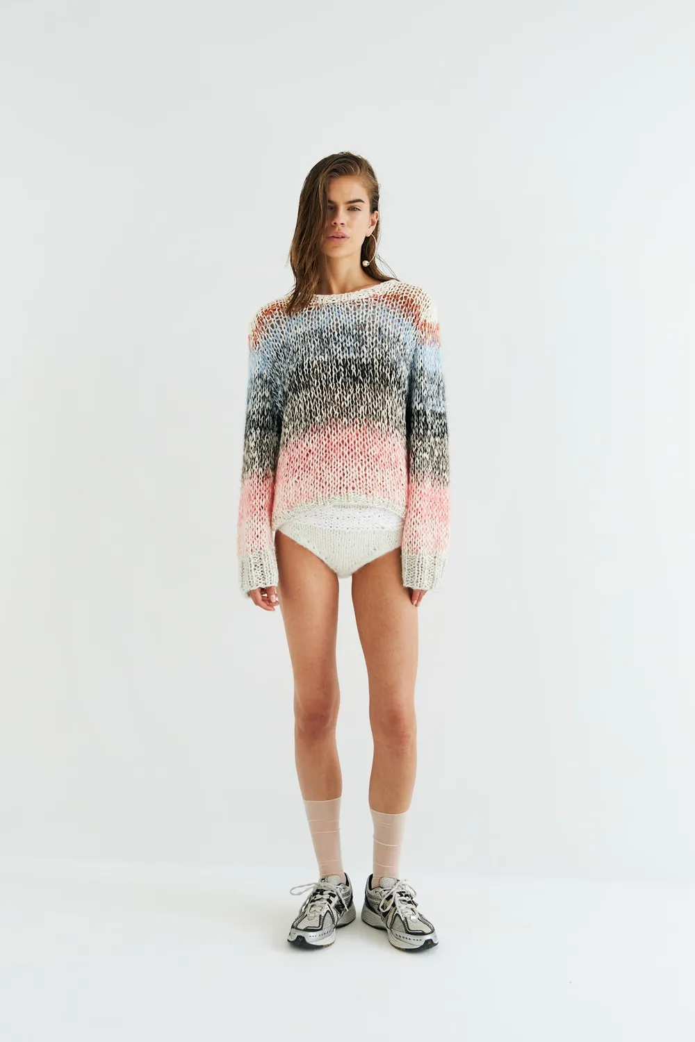 Dawnxdare Iris striktrøje 900 multi bomuld mohair