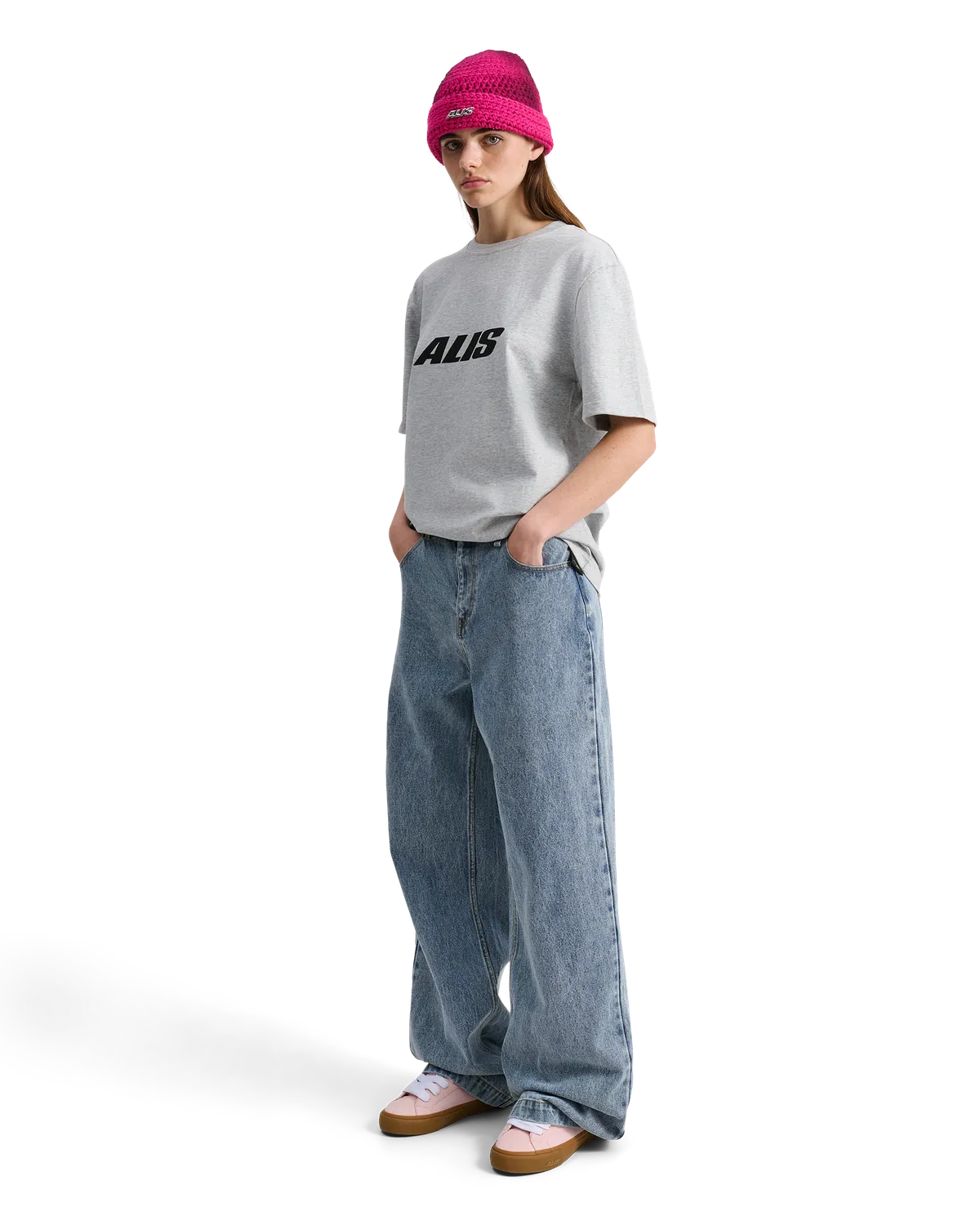 Alis Bam jeans washed light blue wide fit