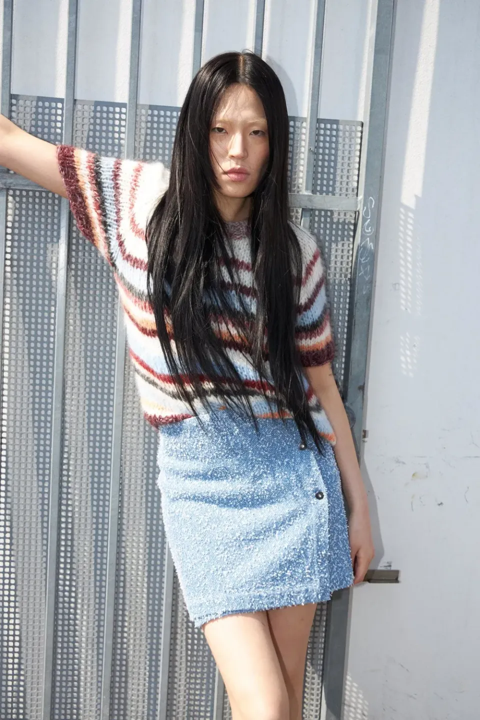 DAWNXDARE ESTELLE striktrøje 902 chalk multi mohair
