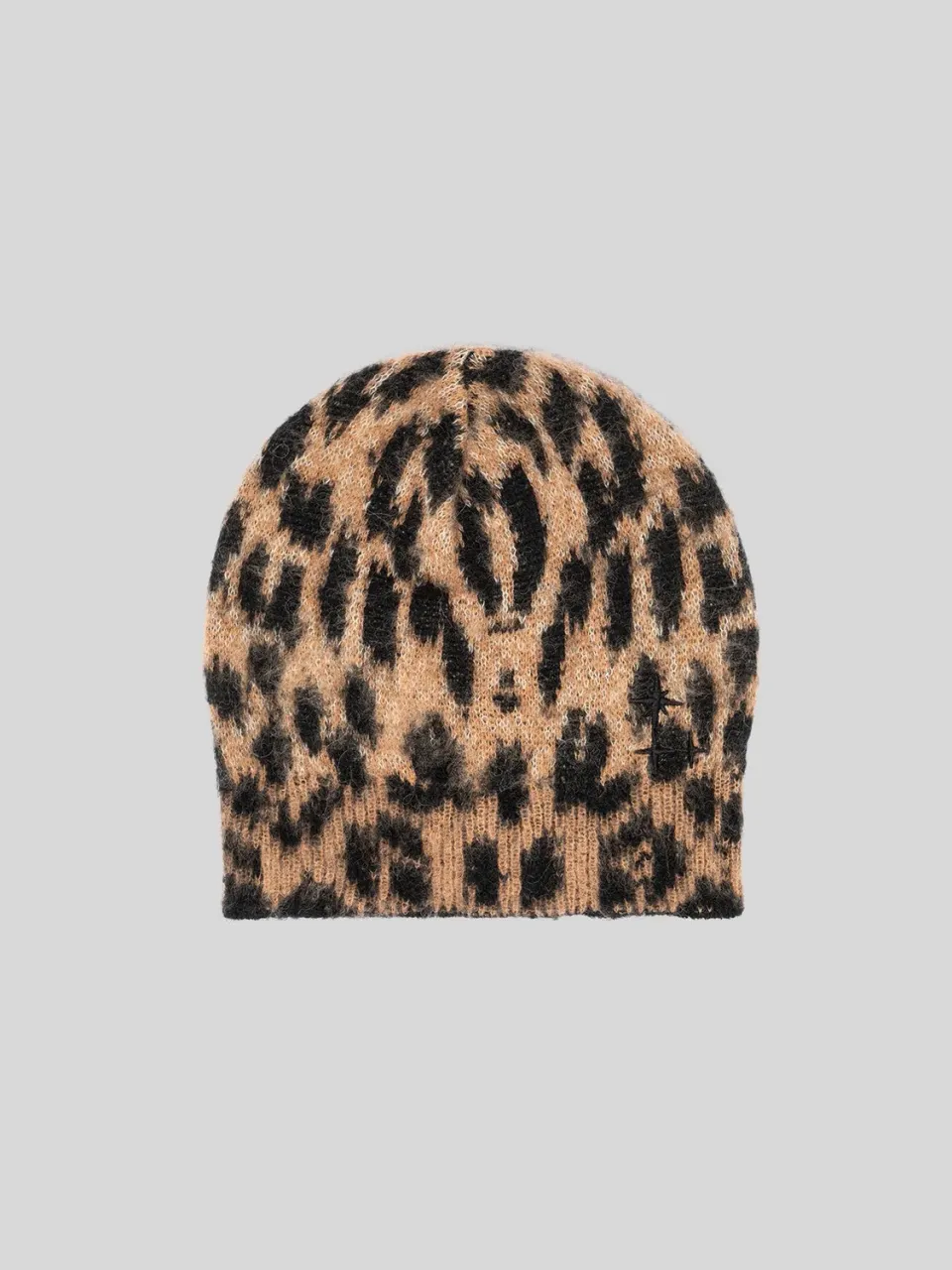 Laneus Brushed Spotted Knit Hat hue spotted alpaka