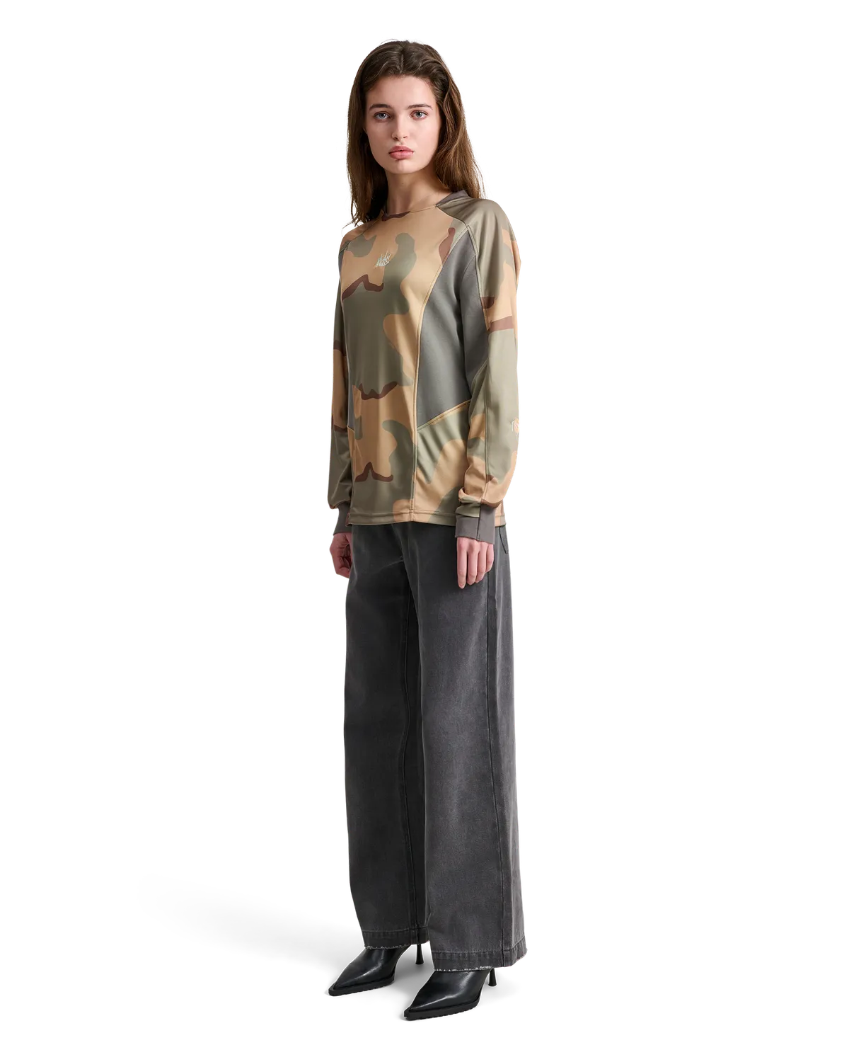 Alis Nikola langærmet trøje camouflage polyester
