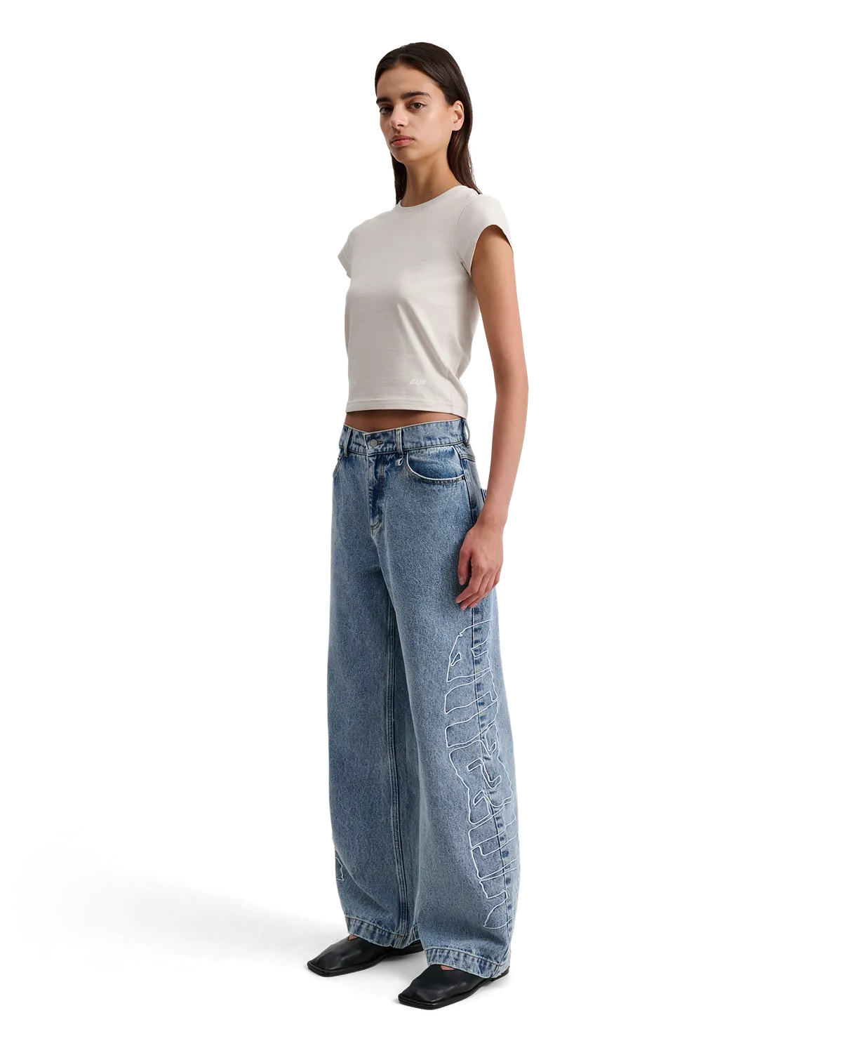 Alis Oliiey Baby t-shirt Faded Sand cropped