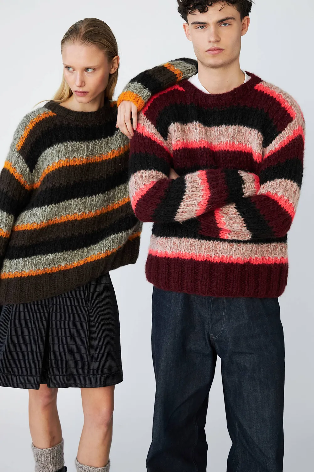 DAWNXDARE Savannah pullover 939 burgundy stribet