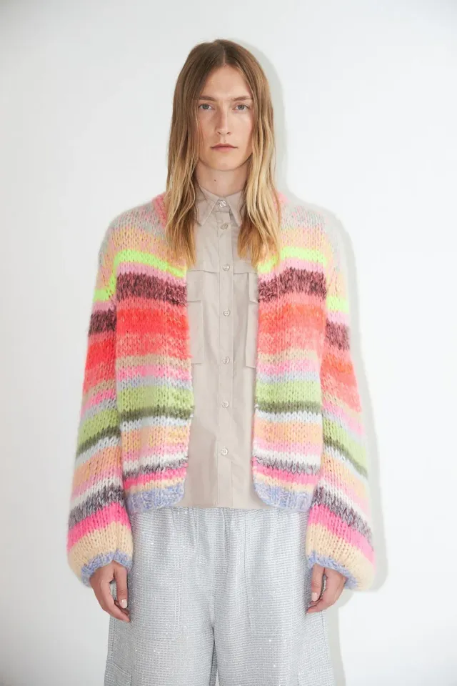 Dawnxdare Gabi strikcardigan 925 Bold Multi stribet