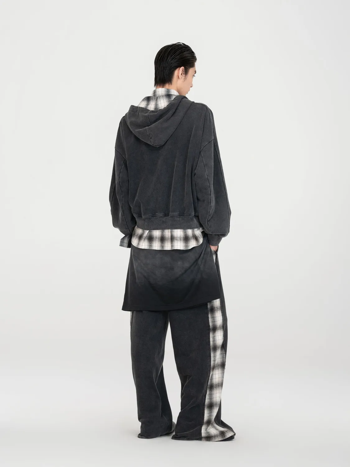 Feng Chen Wang Black Two-In-One Hoodie hættetrøje sort