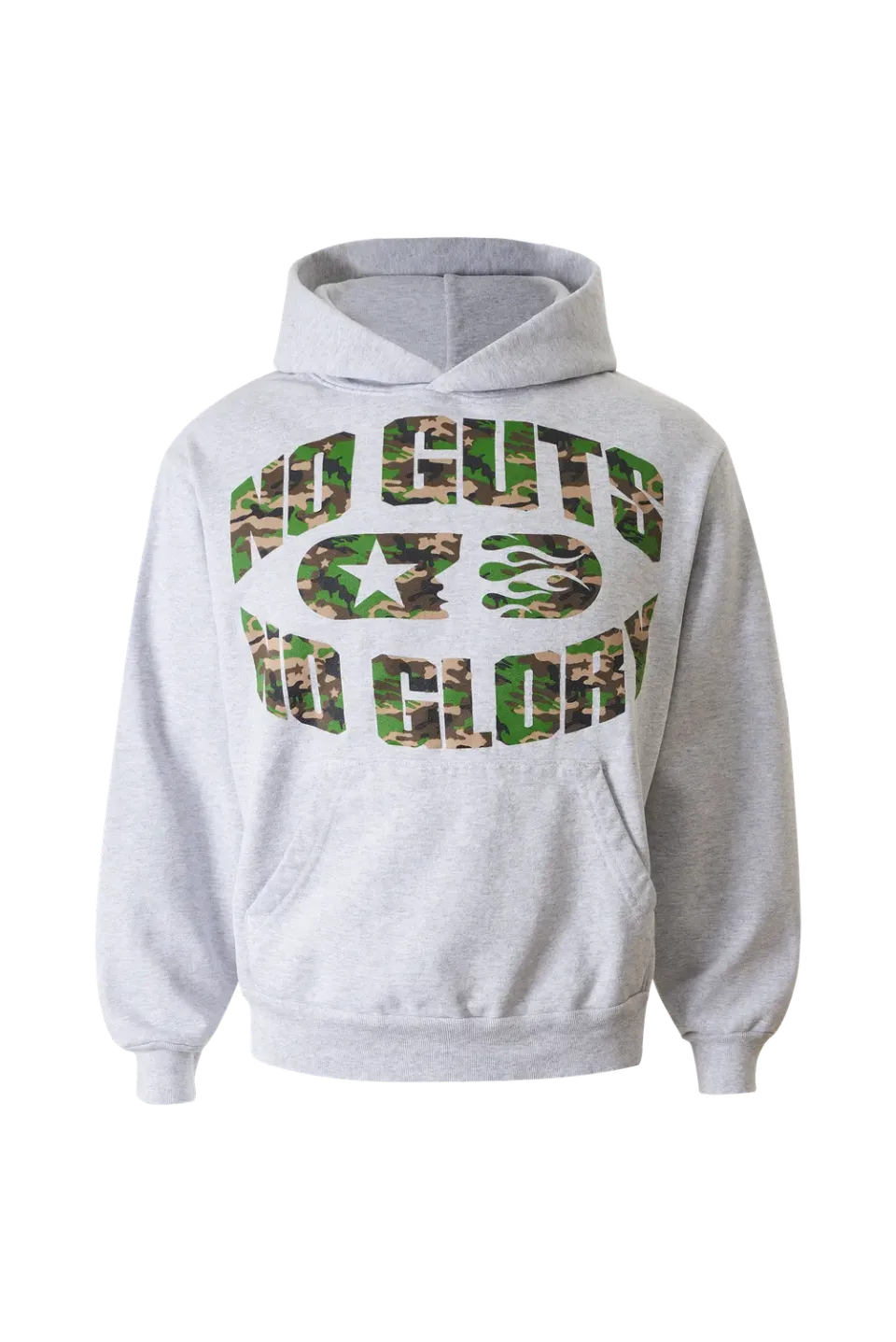 Hellstar No Guts No Glory hoodie grå XS-XXXL