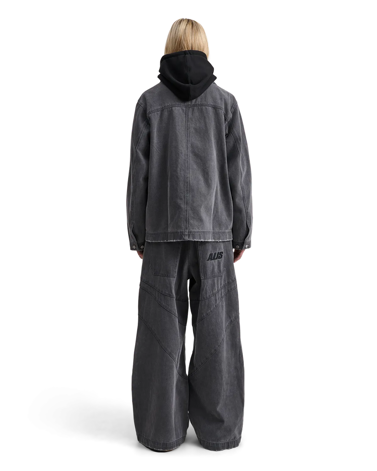 Alis Viren workerjakke washed grey 100% bomuld