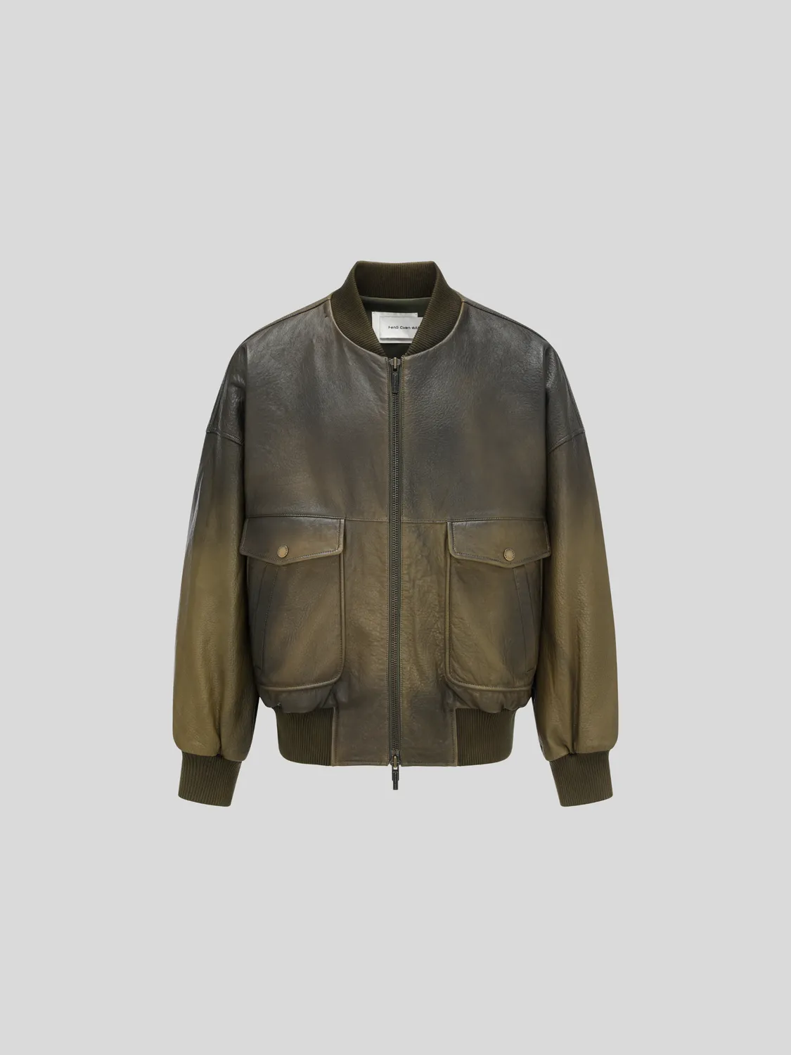 Feng Chen Wang Gradient Bomber læderjakke spray