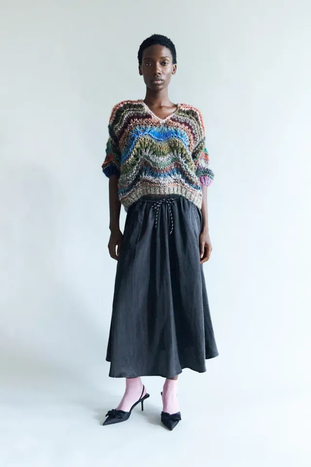 DAWNXDARE AMBER nederdel 199 black hør