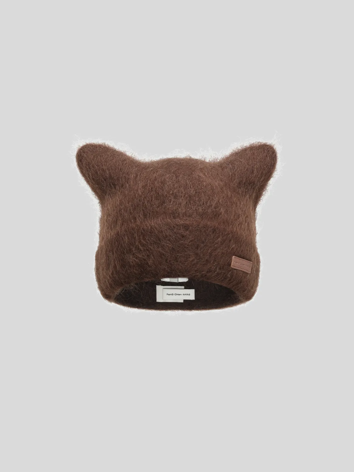 Feng Chen Wang Cat-Ear Beanie hue lysegrå blød