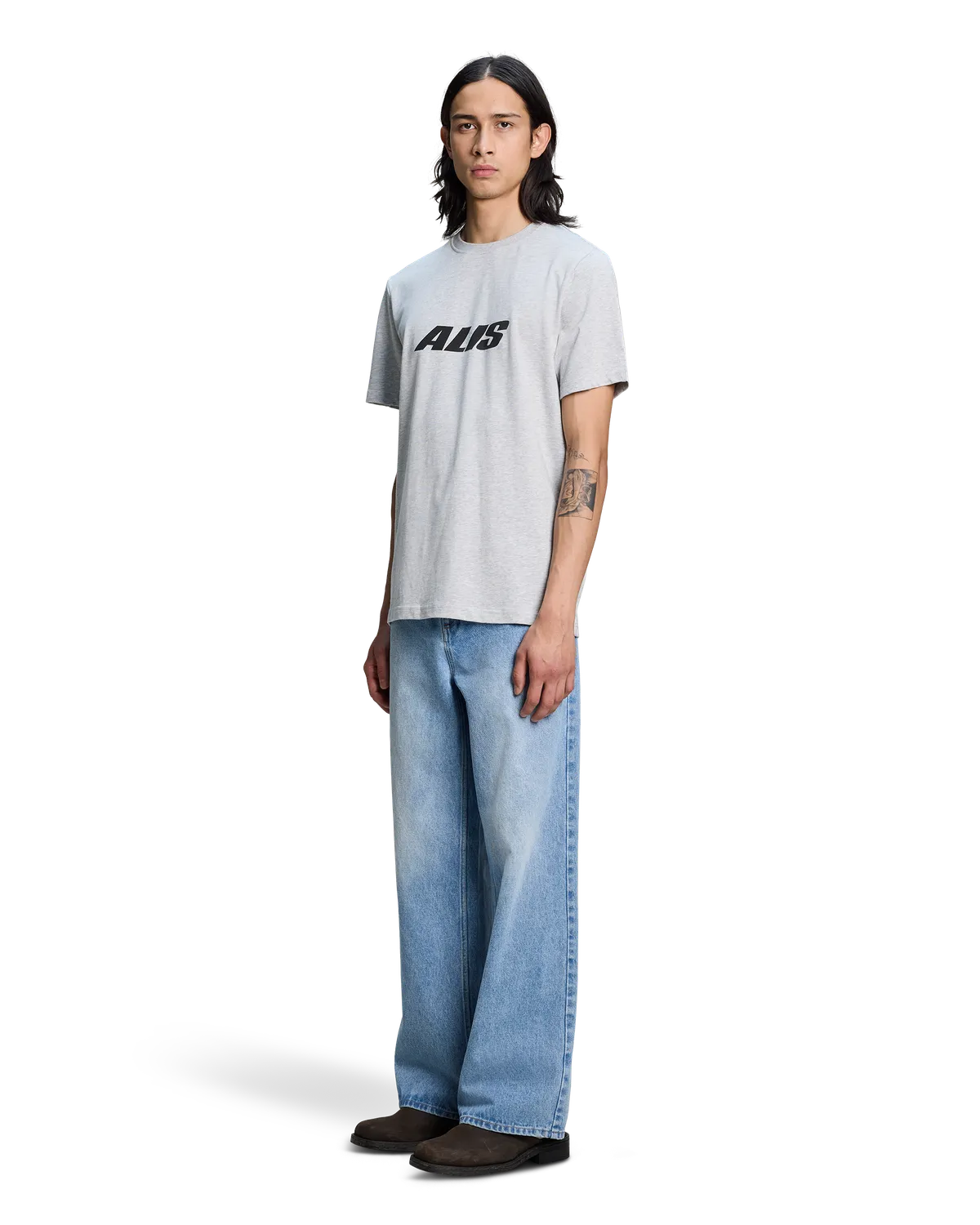 Alis Jeron Essential t-shirt grey melange bomuld