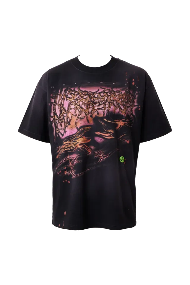 Hellstar Creation T-shirt sort vintage vask