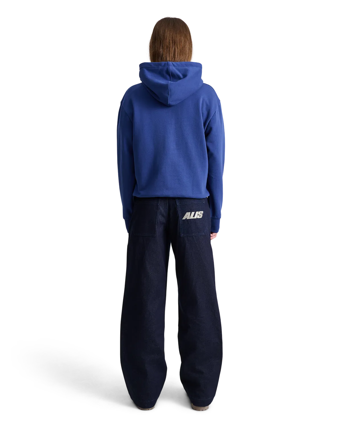 Alis Aori hoodie Solid Blue oversized bomuld