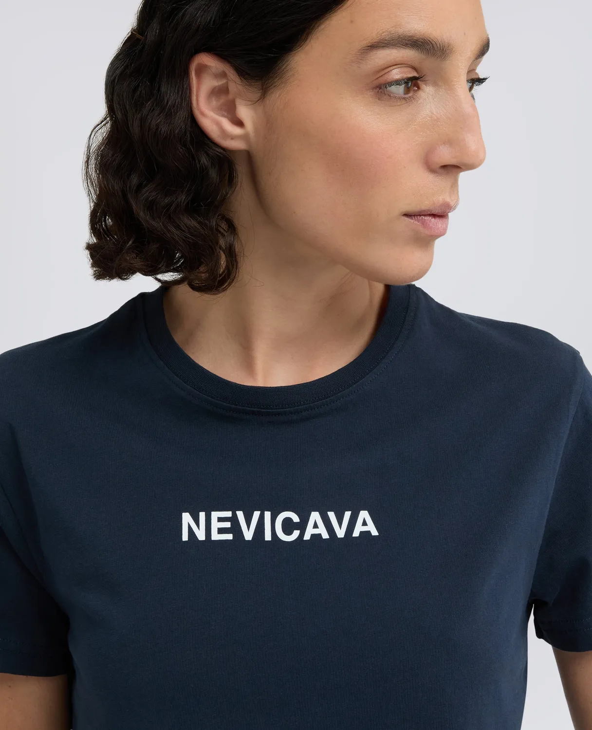 Aspesi Nevicava T-shirt navy print bomuld