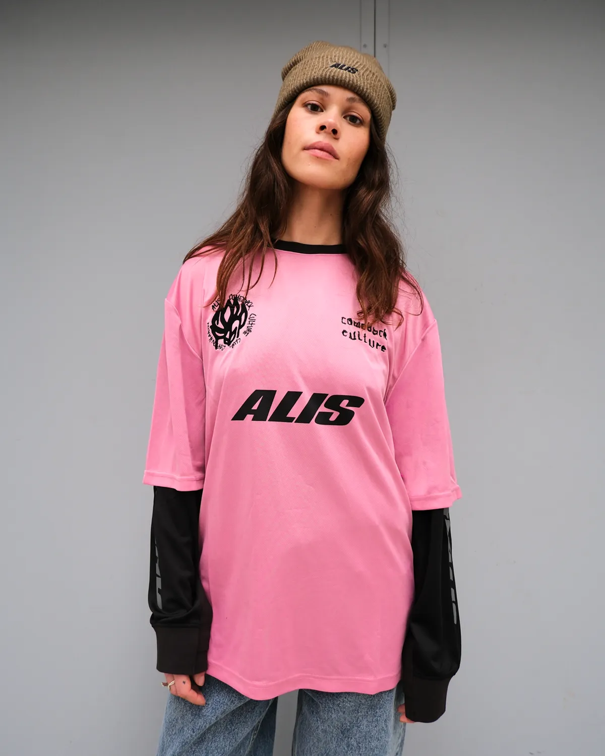 Alis Comeback Club 2-lags trøje Pink Black