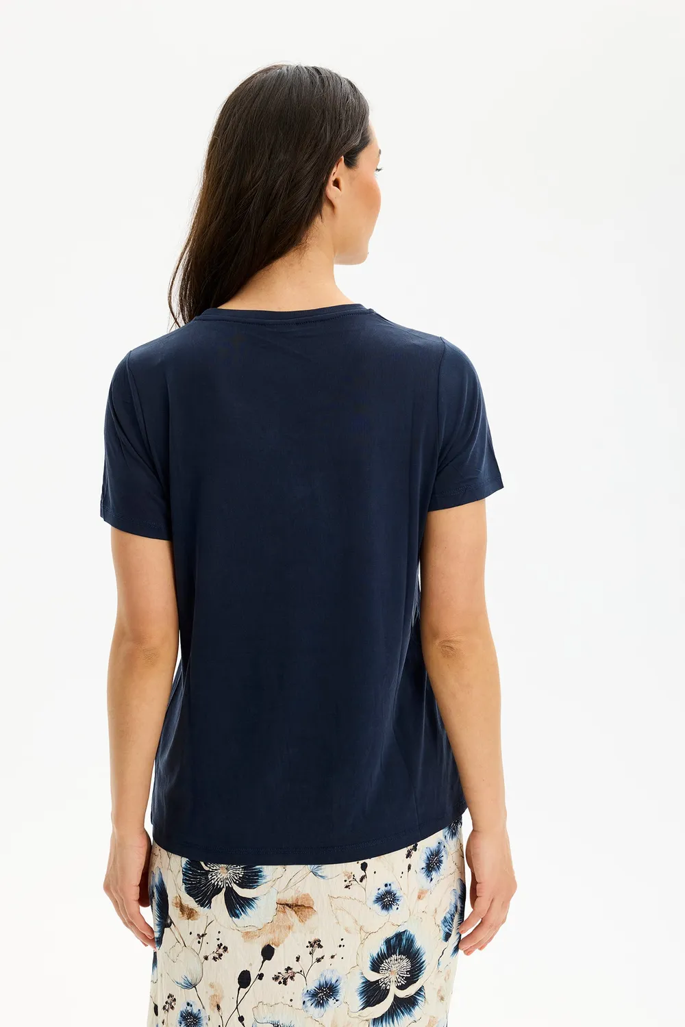IN FRONT Nina t-shirt rund hals modal blanding